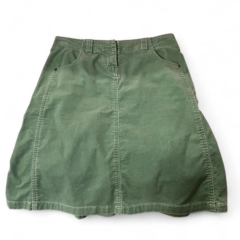 Anthropologie Louie Green Corduroy A-line Mini Skirt Women's Small Preppy